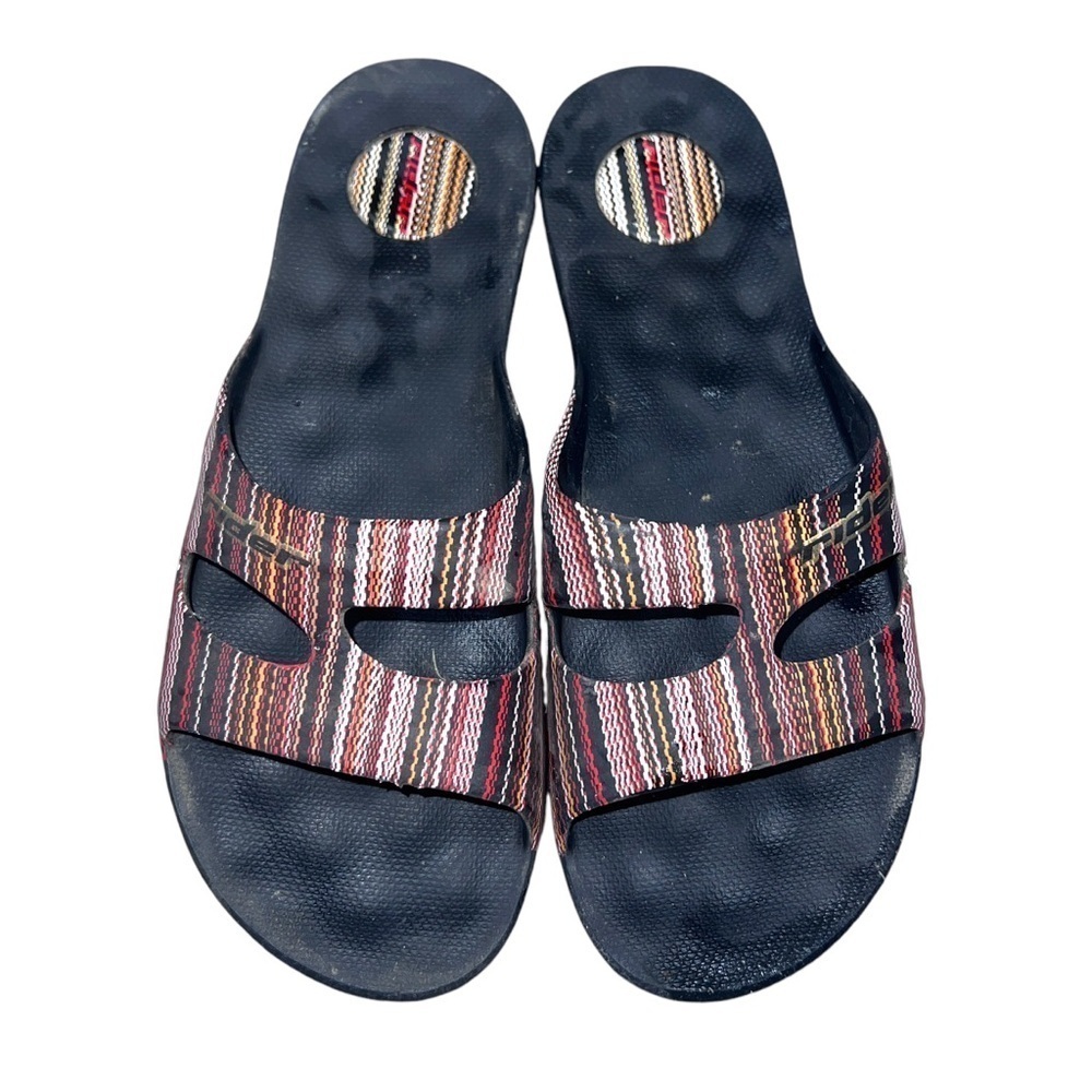 Grendene Rider Slides Sandals Women’s Size 10 Tribal Brown Stripes Casual Brazil